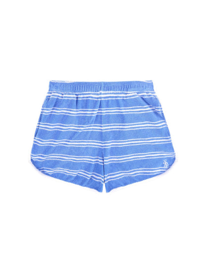Sporty & Rich SRC Terry Short in Juniper Striped