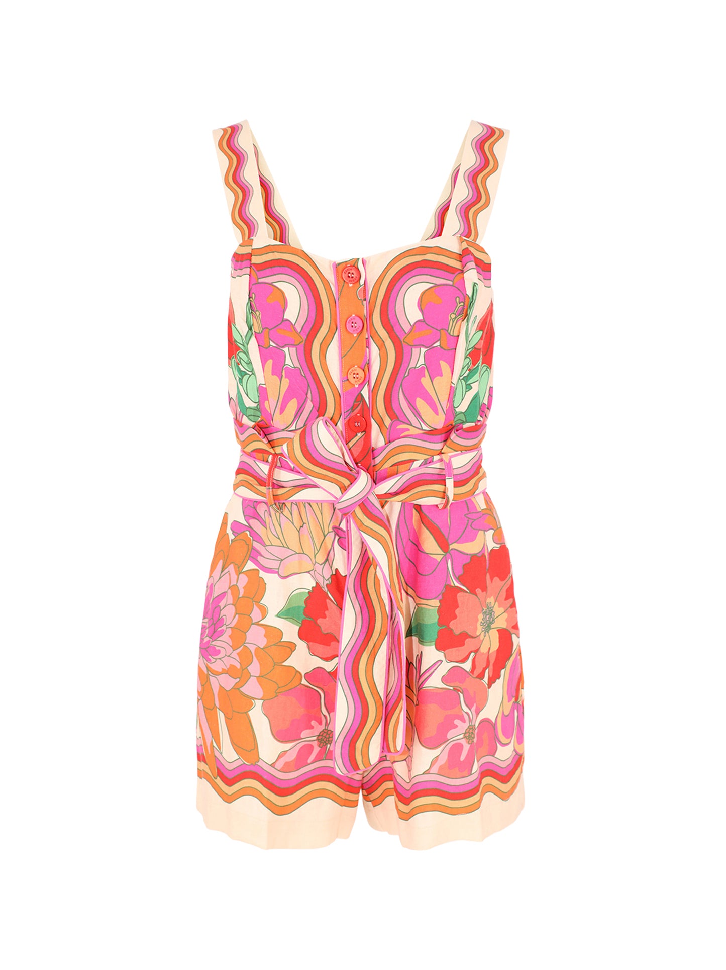 Farm Rio Beige Spring Affair Lenzing™ Ecovero™ Euroflax™ Romper