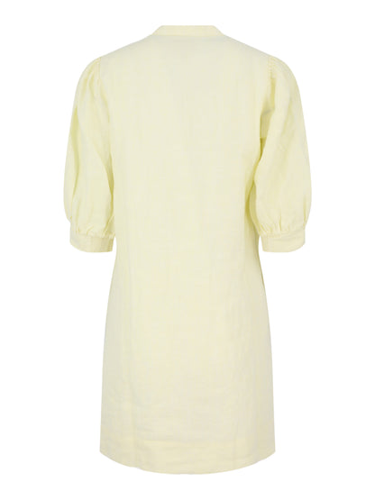 Lilly Pulitzer Mialeigh Linen Dress in Limoncello X Resort White