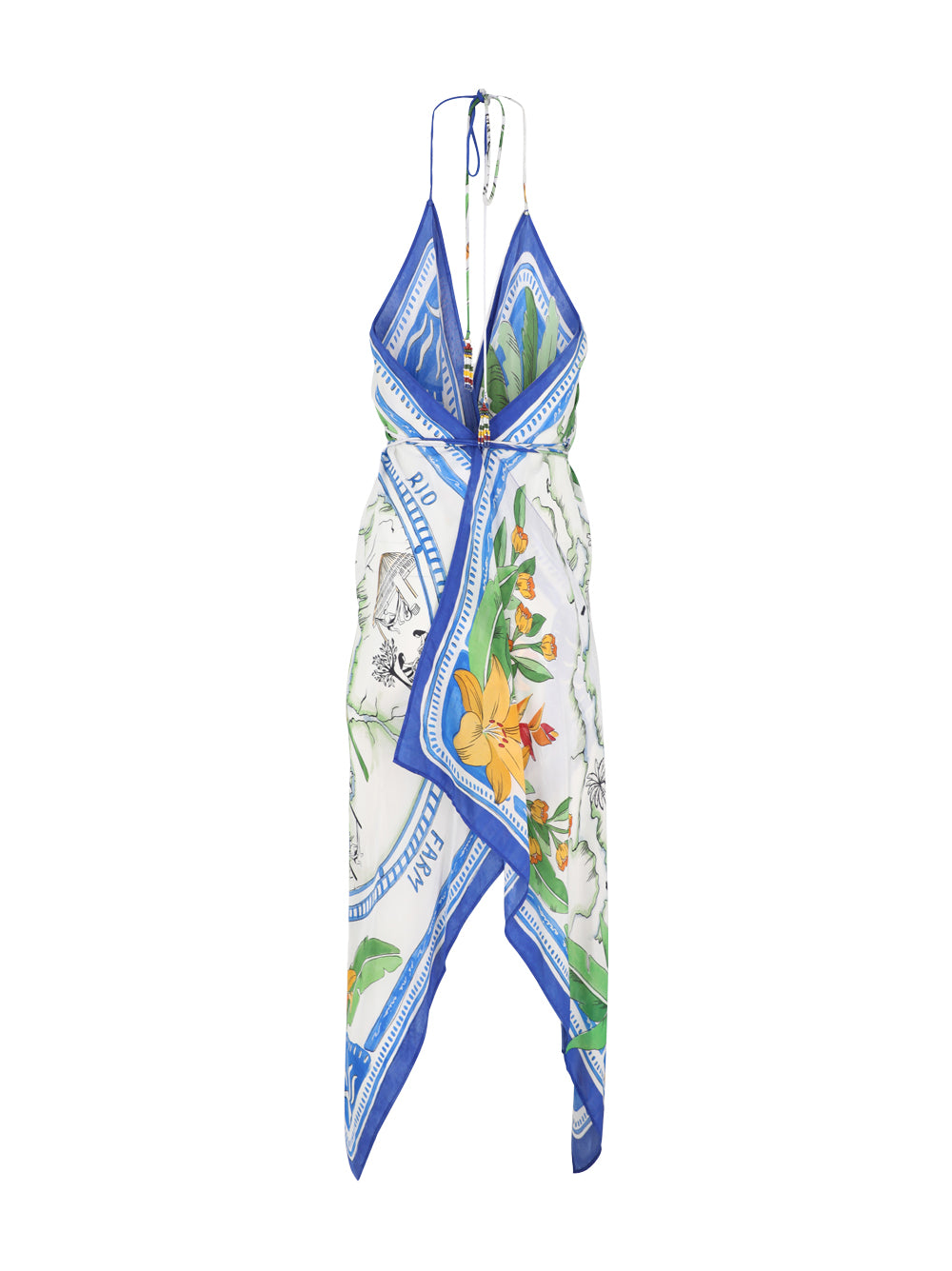 Farm Rio Dress in Tropical Destination Off-White