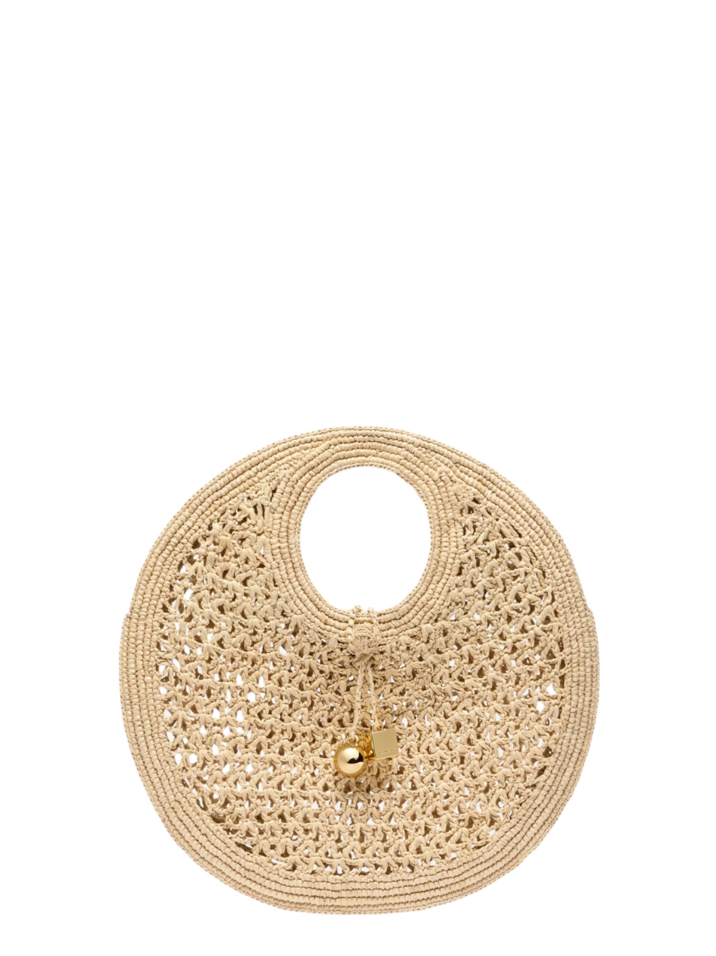 Jacquemus The Spiaggia Small Round Bag in Natural