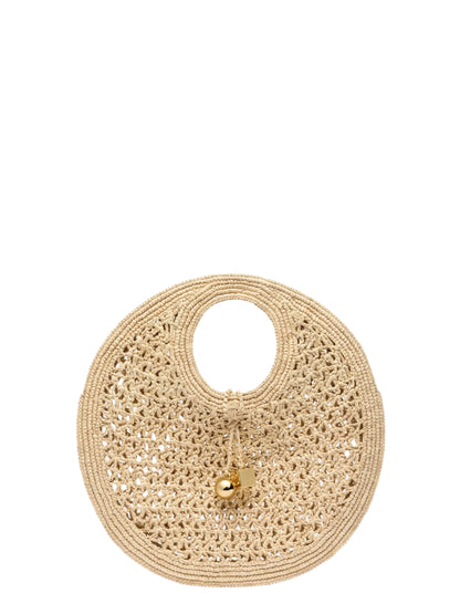 Jacquemus The Spiaggia Small Round Bag in Natural