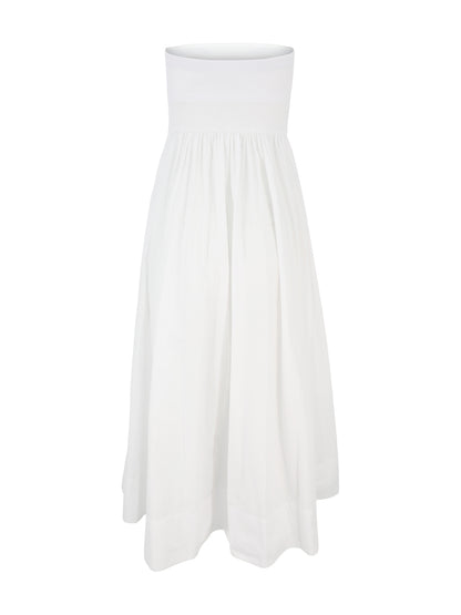 white christmas dresses Enza Costa Cotton Resort Strapless Dress in White – Leigh's of Breton  Village