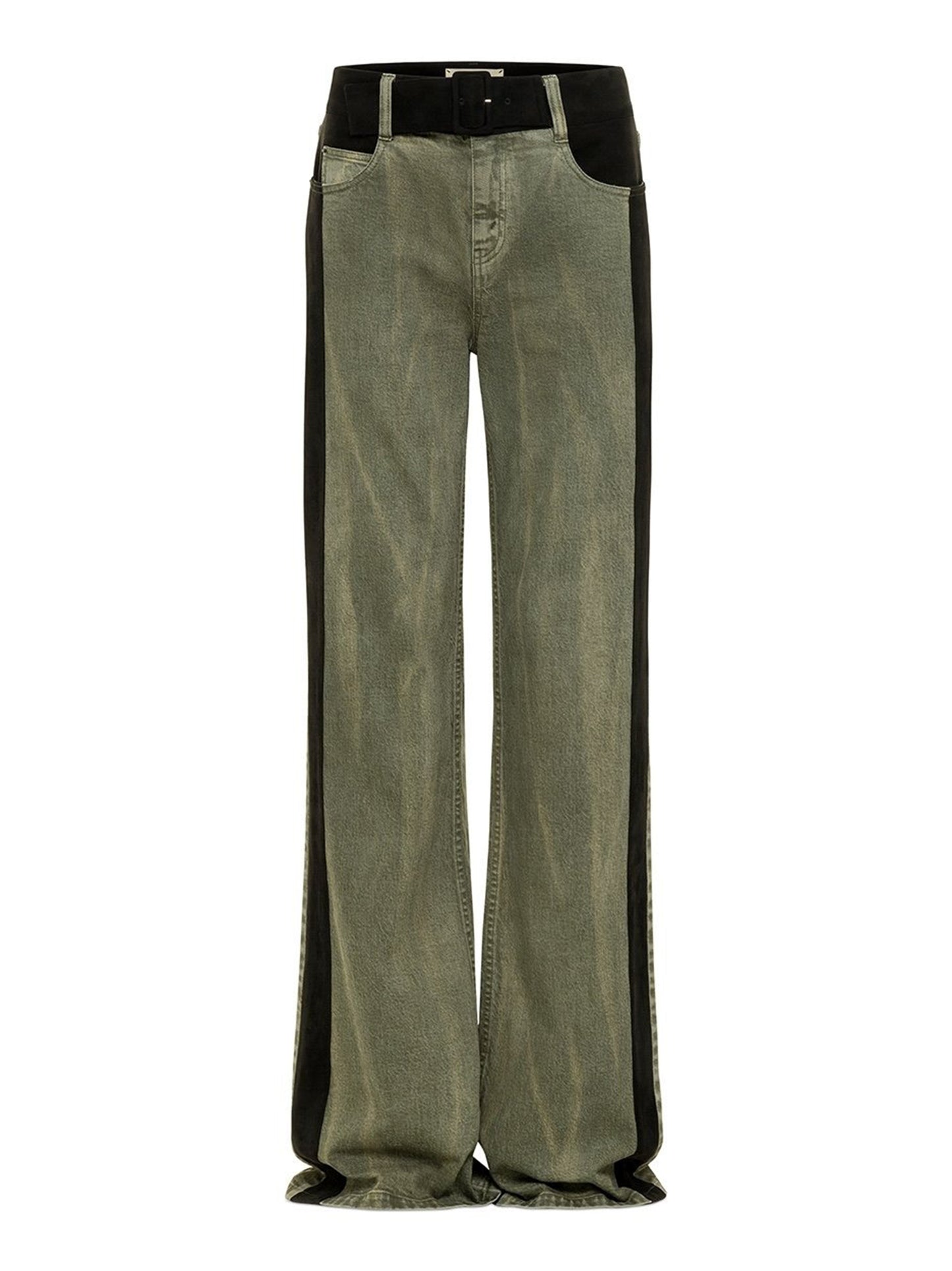 Hellessy Walters Jeans in Olive Distress/Black Olive Distress
