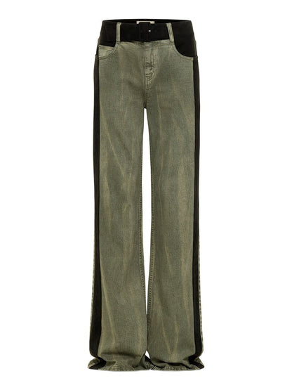 Hellessy Walters Jeans in Olive Distress/Black Olive Distress