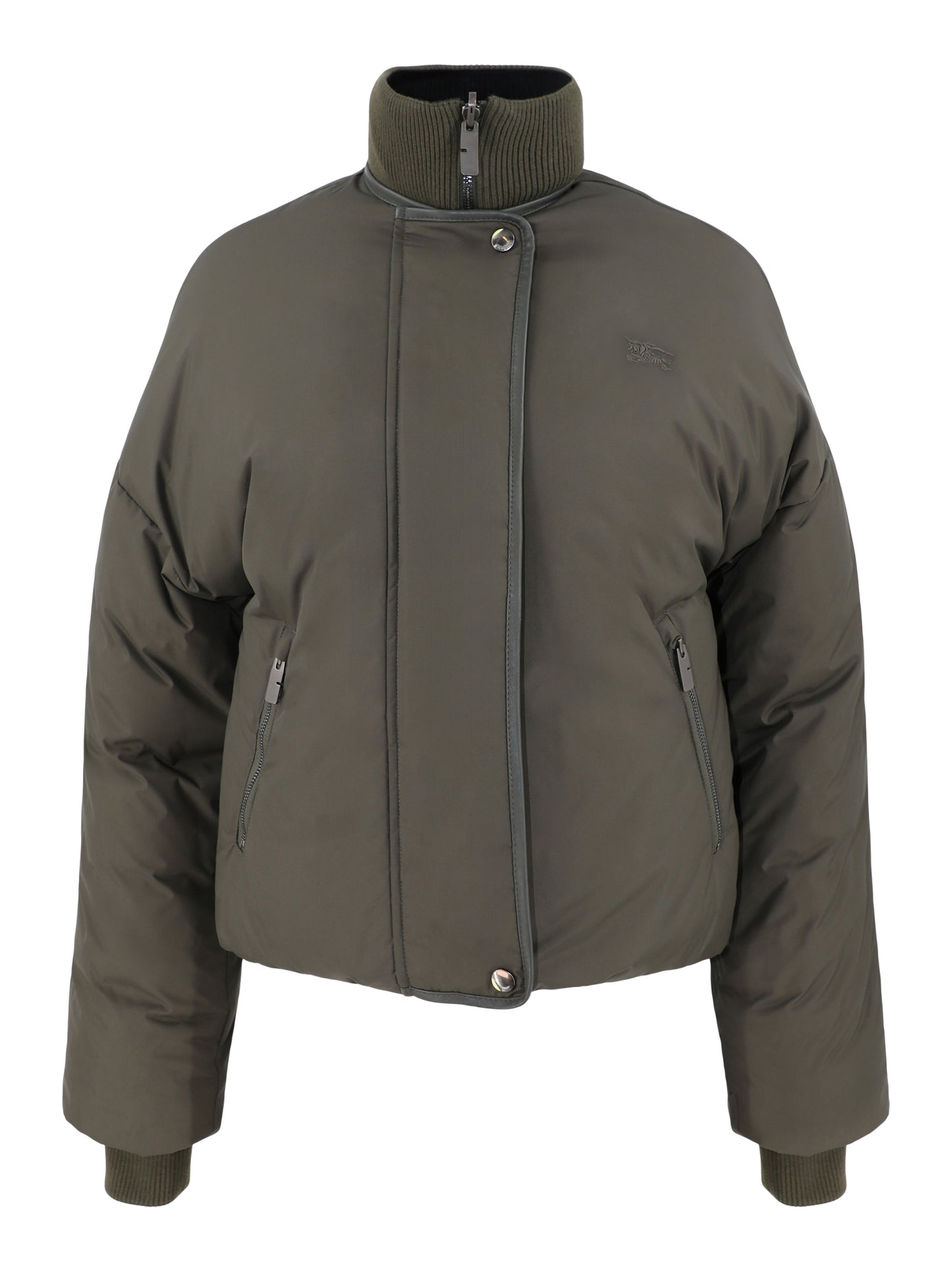 Burberry Davenham Reversible Puffer Jacket in Spruce Green Pattern