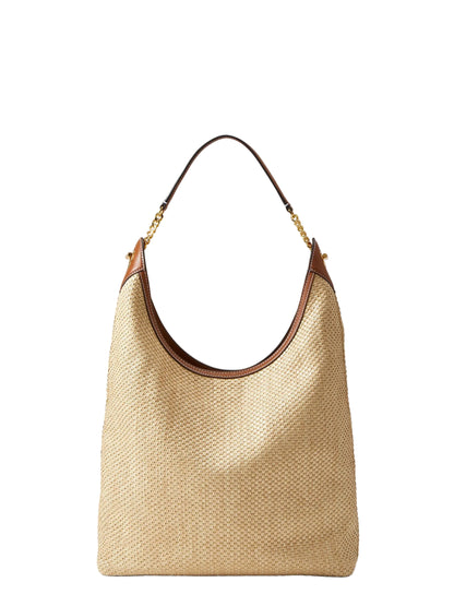 Veronica Beard Jour Raffia Bag in Hazelwood/Natural