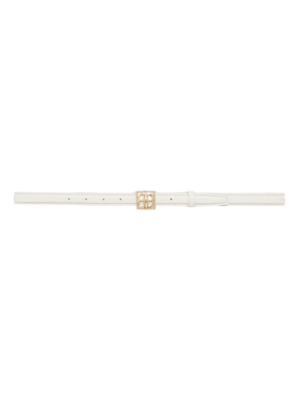 Anine Bing Monogram Belt in Bone/Gold