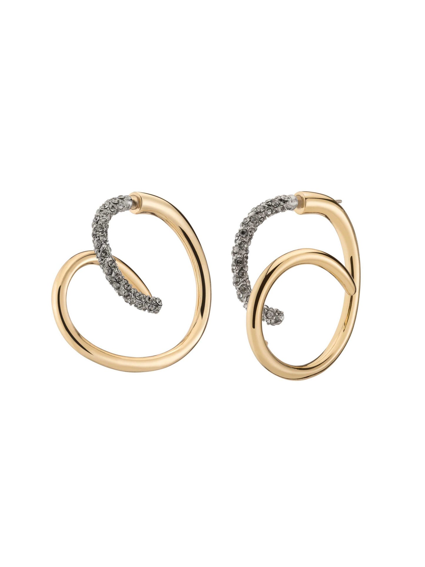 Demarson Bowery Earrings in Gold/Silver/Crystal