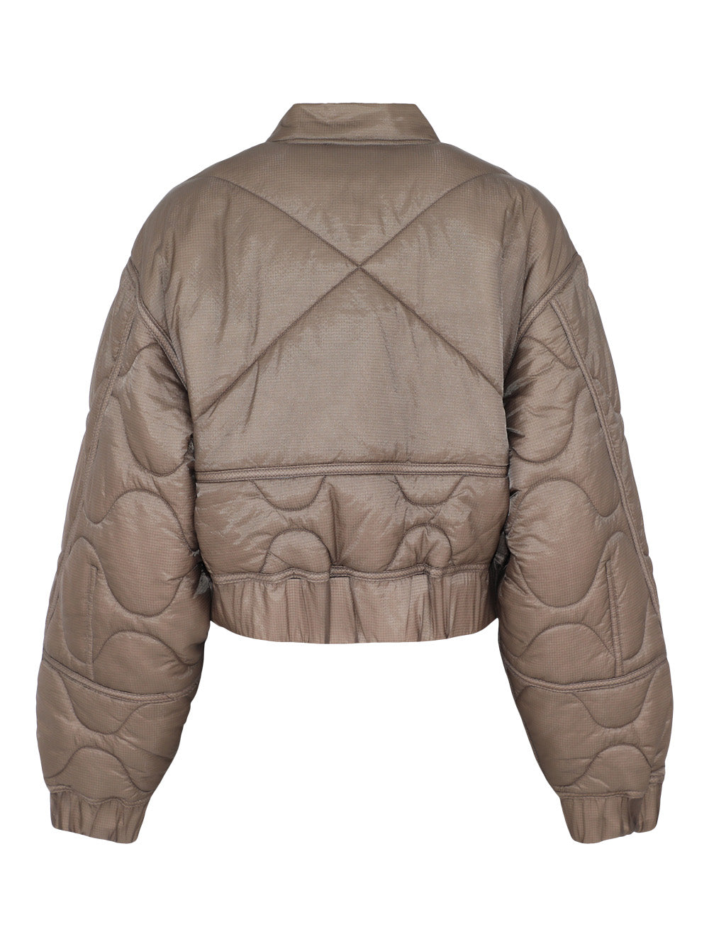 Agolde Iona Quilted Jacket in Cocoa