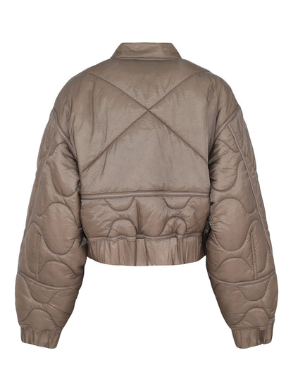 Agolde Iona Quilted Jacket in Cocoa