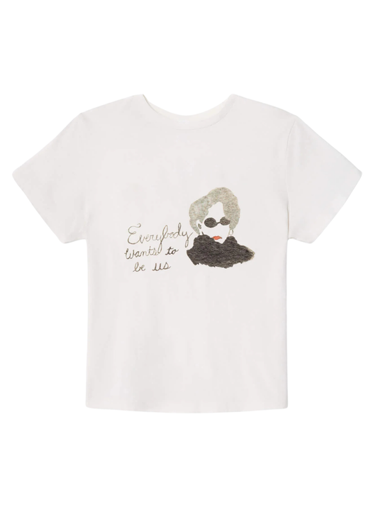Re/Done Classic Tee Everybody in Vintage White
