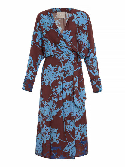 THEO Hydra Printed Maxi Dress in Koffee/Blue