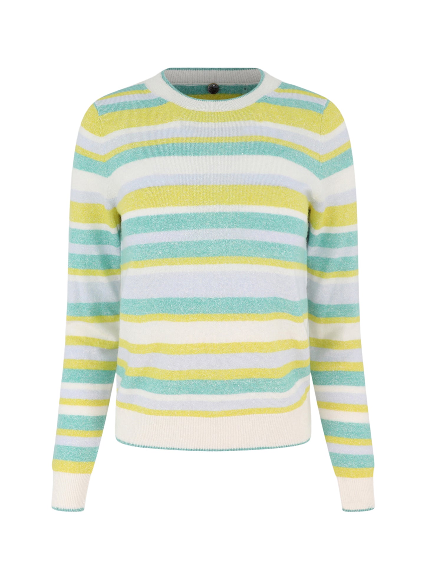 Margaret O'Leary Stripe Crew Neck Sweater in Mint Stripe