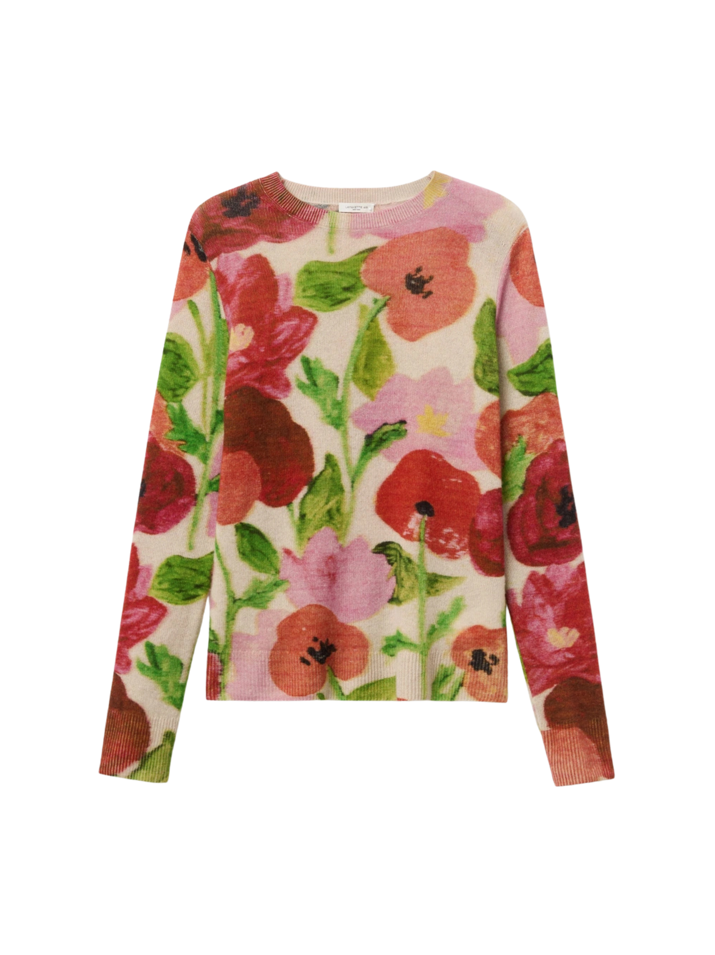 Printed Blossom Crew Nk Sweater
