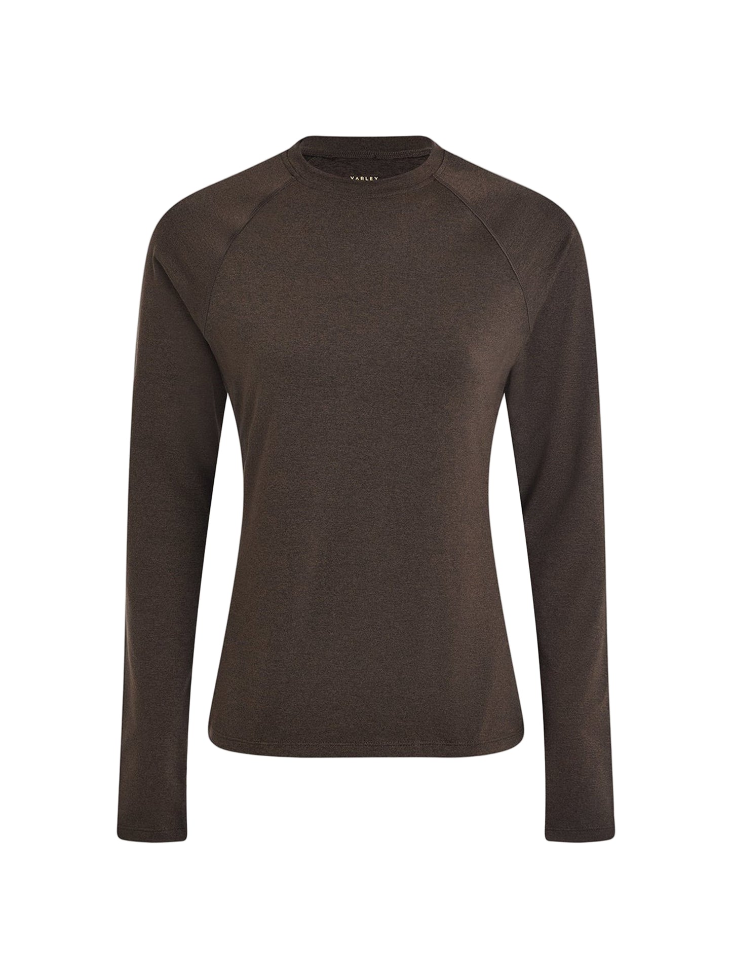Varley Always Warm Crew Neck Base Layer in Deep Chocolate Marl