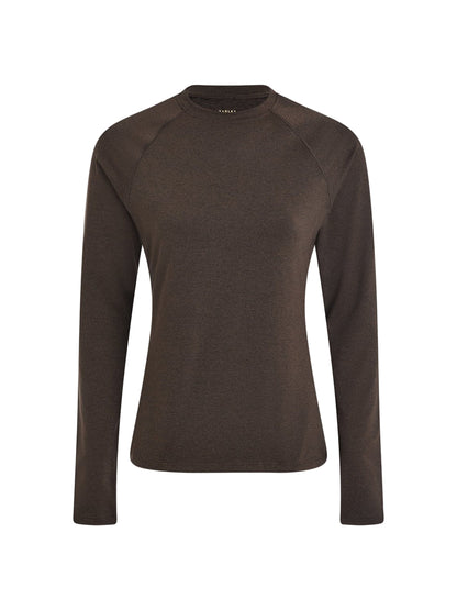 Varley Always Warm Crew Neck Base Layer in Deep Chocolate Marl