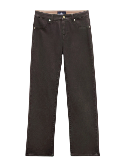 7 For All Mankind Calie Straight Jeans in Coating Brown