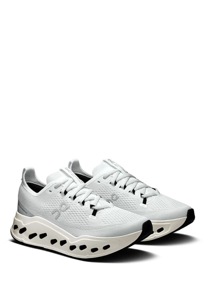 On Running Women's Cloudsurfer Max Sneaker in White/White