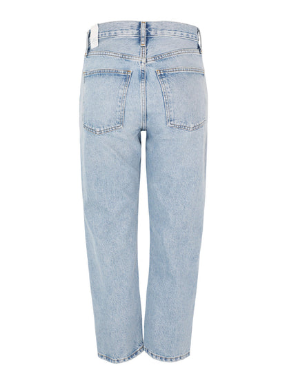 Agolde 90's Crop Mid Rise Loose Straight Jean in Force