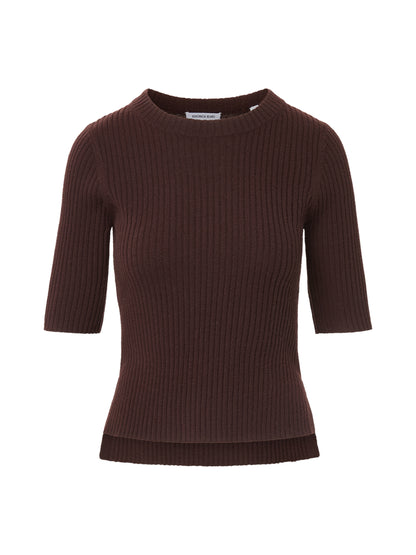 Veronica Beard Emil Cashmere Pullover in Dark Currant