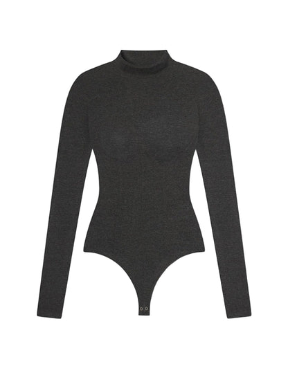 Agolde Wilma Bodysuit in Charcoal Heather