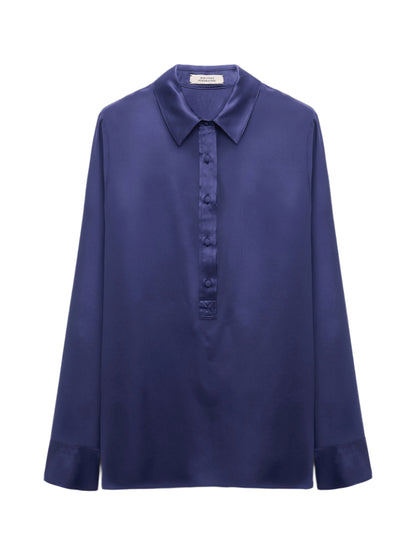 Dorothee Schumacher Sense of Shine Blouse in Iris