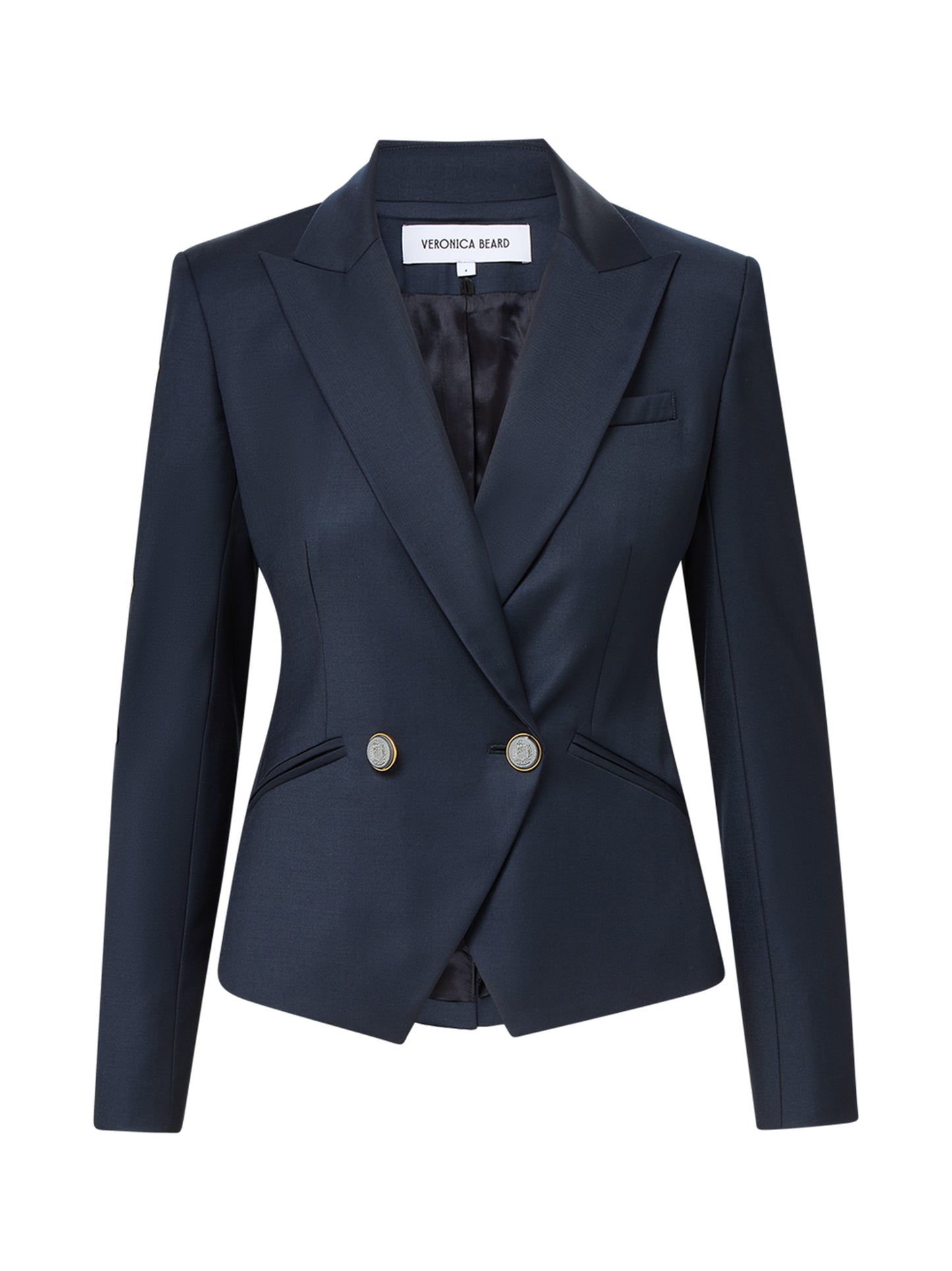 Veronica Beard Rickie Cropped Dickey Jacket in Navy