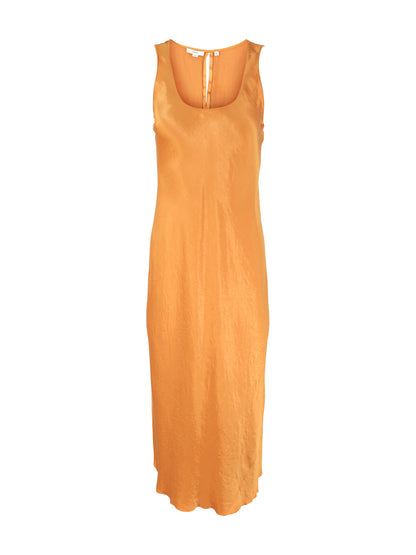 Vince Bias Tank Dress in Dark Marigold