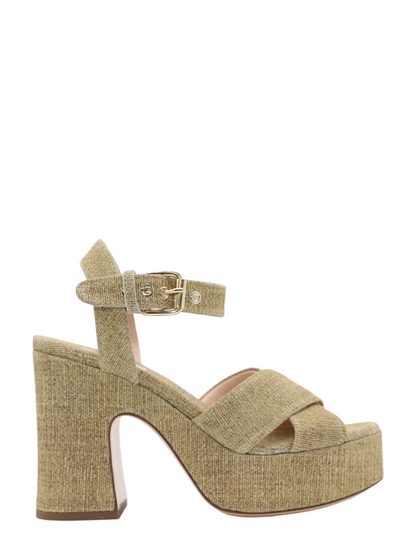 AGL Sista T-Strap Platform Heel in Natural