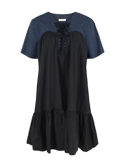 Ulla Johnson Cyrus Dress in Twilight Colorblock