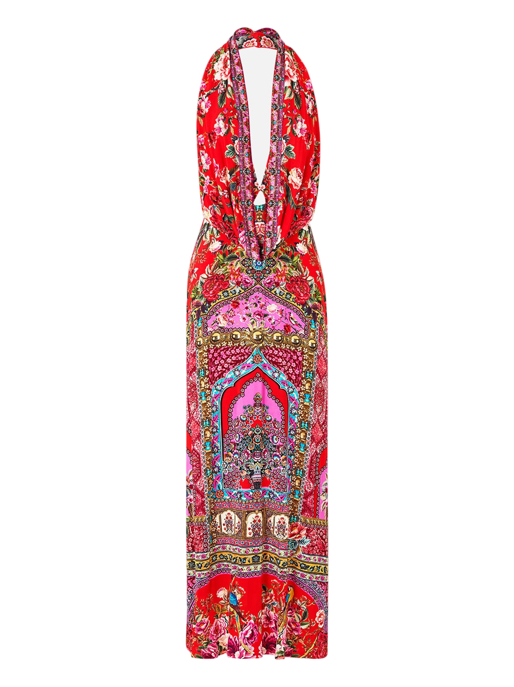 Camilla Deep Cowl Plunge Dress - Heirloom Empire - XS