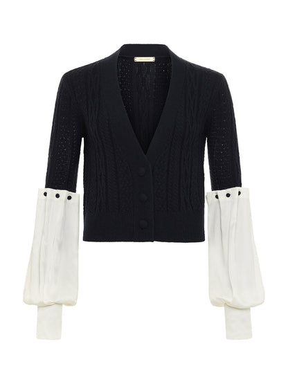 Hellessy Angelite Cardigan in Navy/White