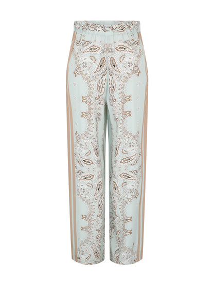 Hemant and Nandita Navi Pants in Blue Brown
