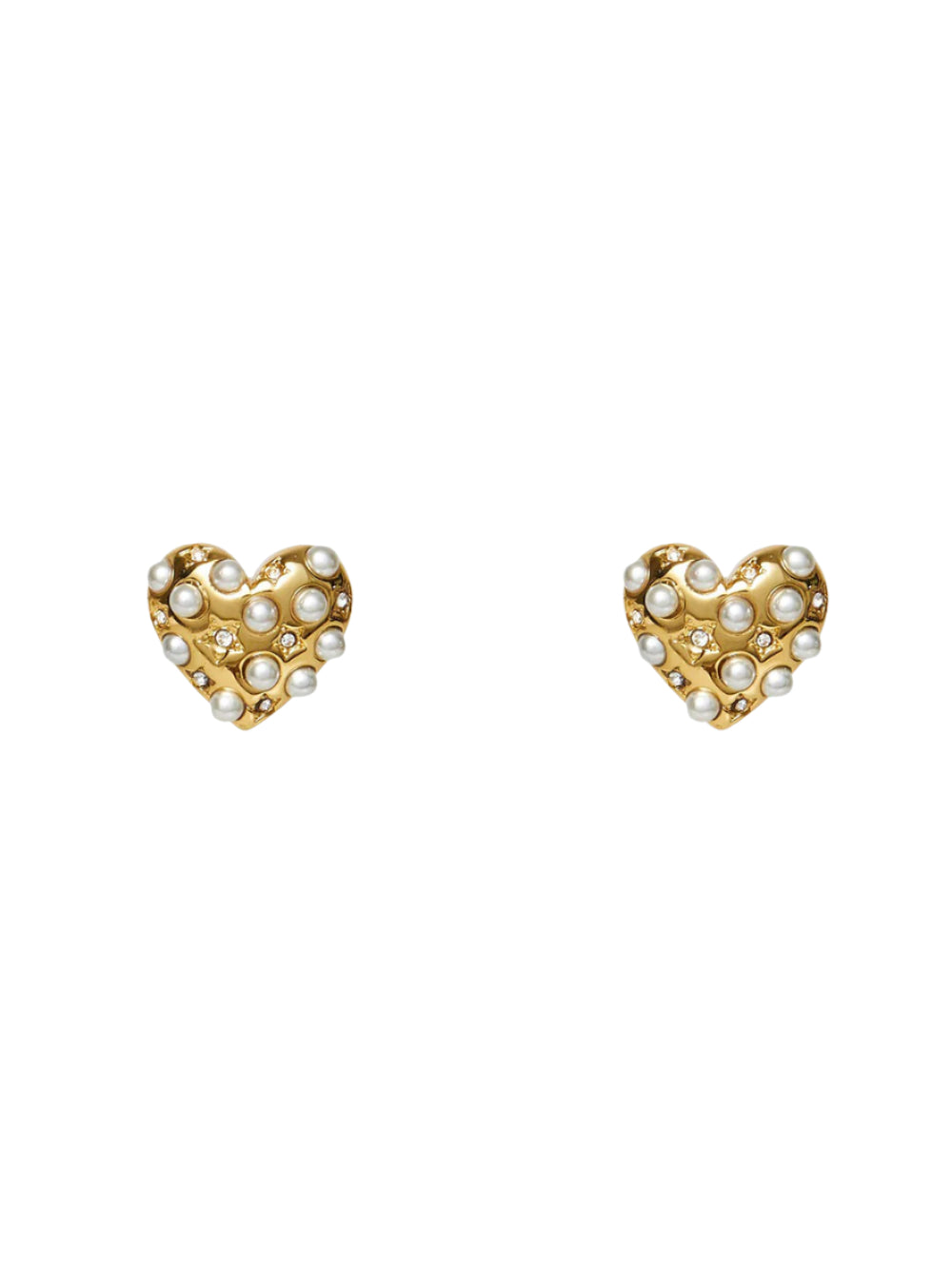 Lele Sadoughi Celestial Heart Stud Earrings in Gold