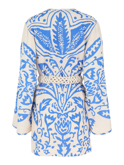 Alexis Noriko Dress in Sapphire Palm