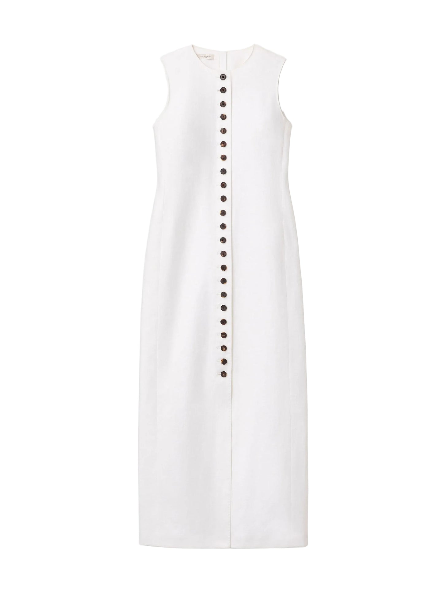 Dobby Cotton Straight Maxi Btn Dress