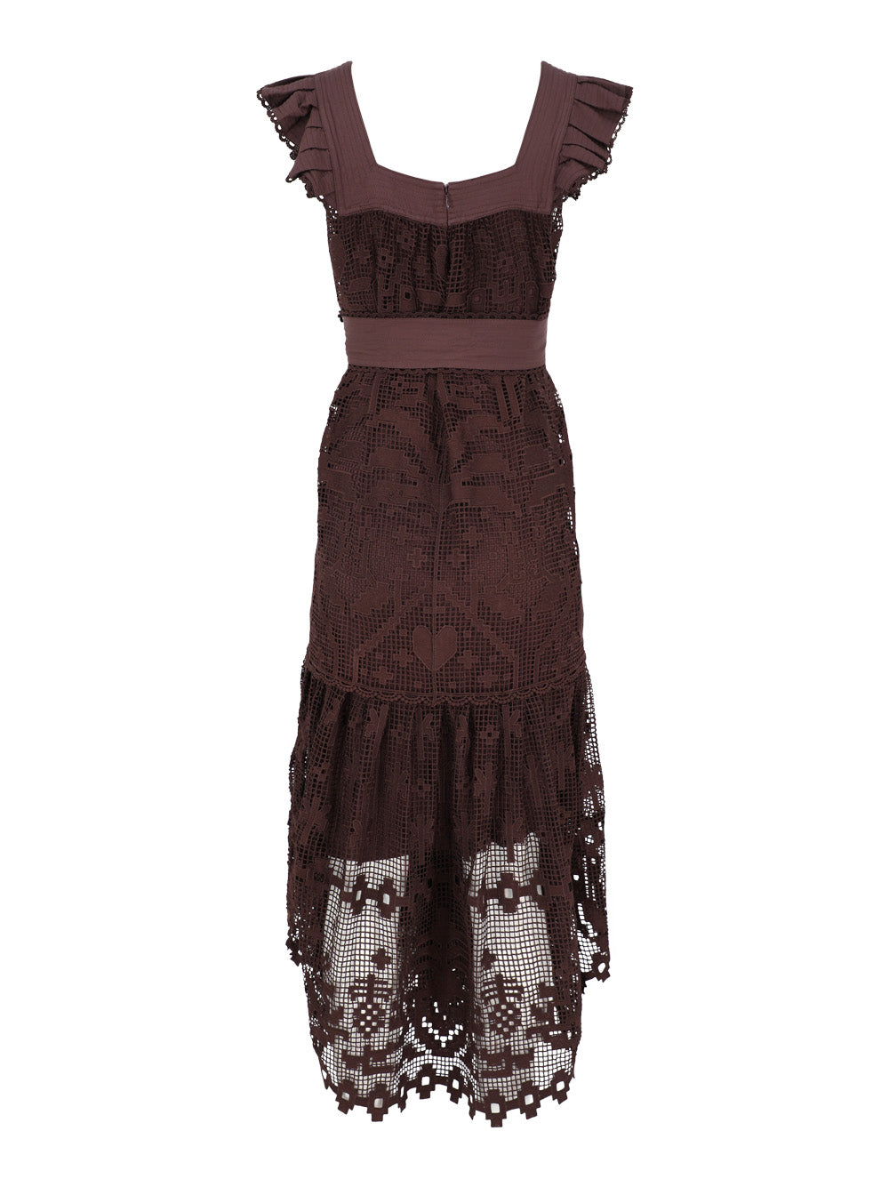 Farm Rio Pineapple Guipure Midi Dress in Brown – Leigh's of Breton Village