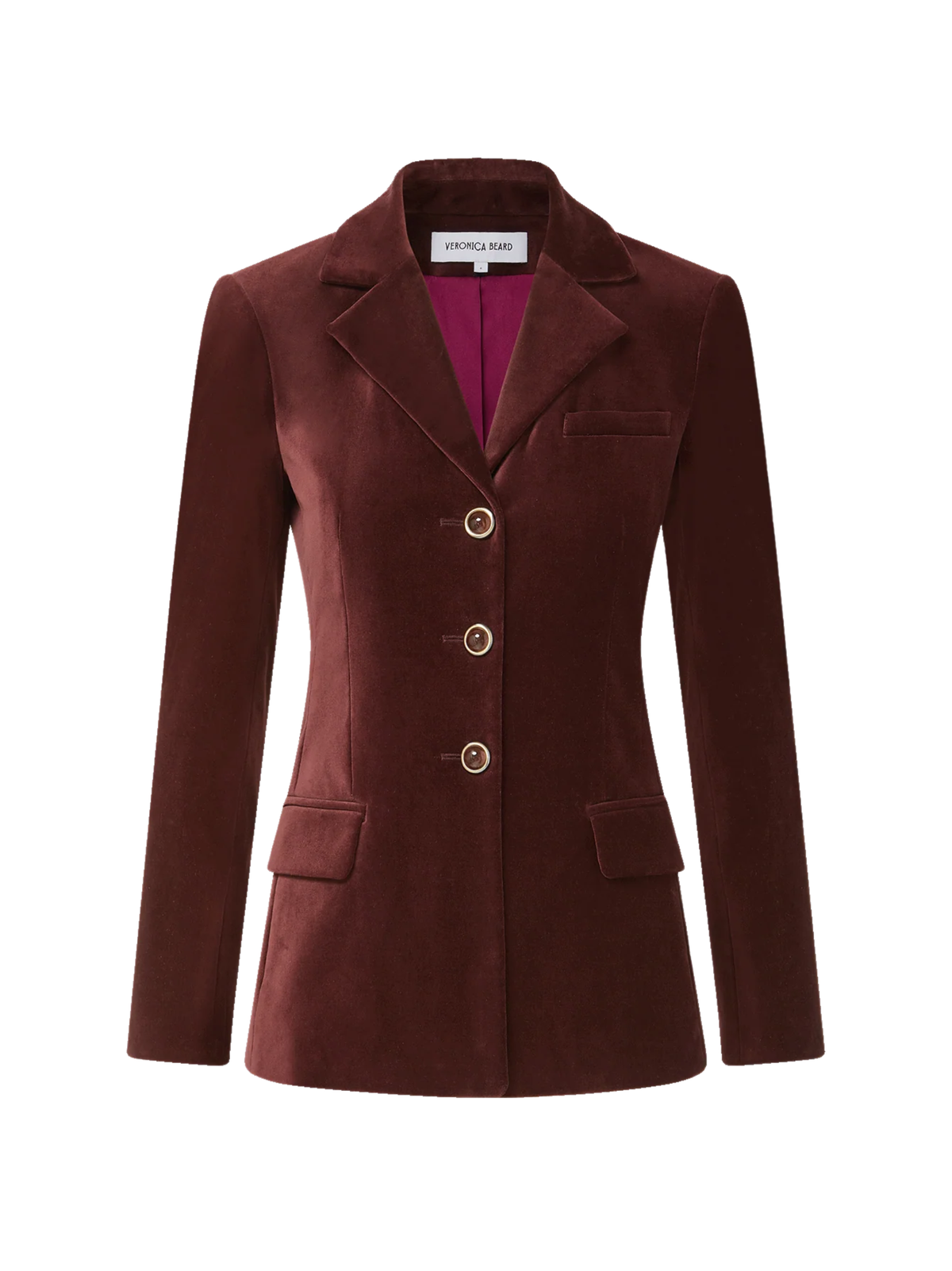 Veronica Beard Raelynn Dickey Jacket in Burgundy