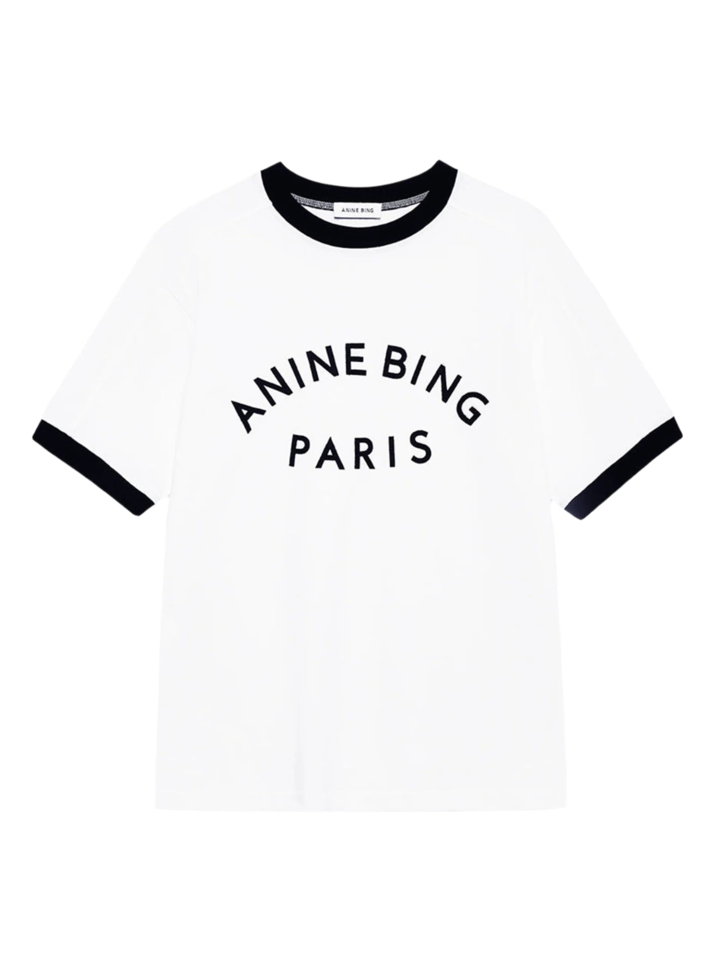 Anine Bing Jaylin Tee Paris in Ivory