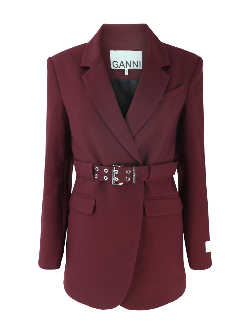 Ganni Future Twill Suiting Blazer in Port Royale