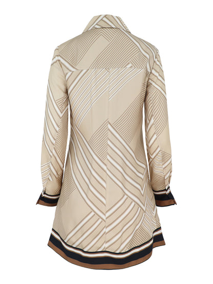 Veronica Beard Pryce Dress in Stone Khaki Multi