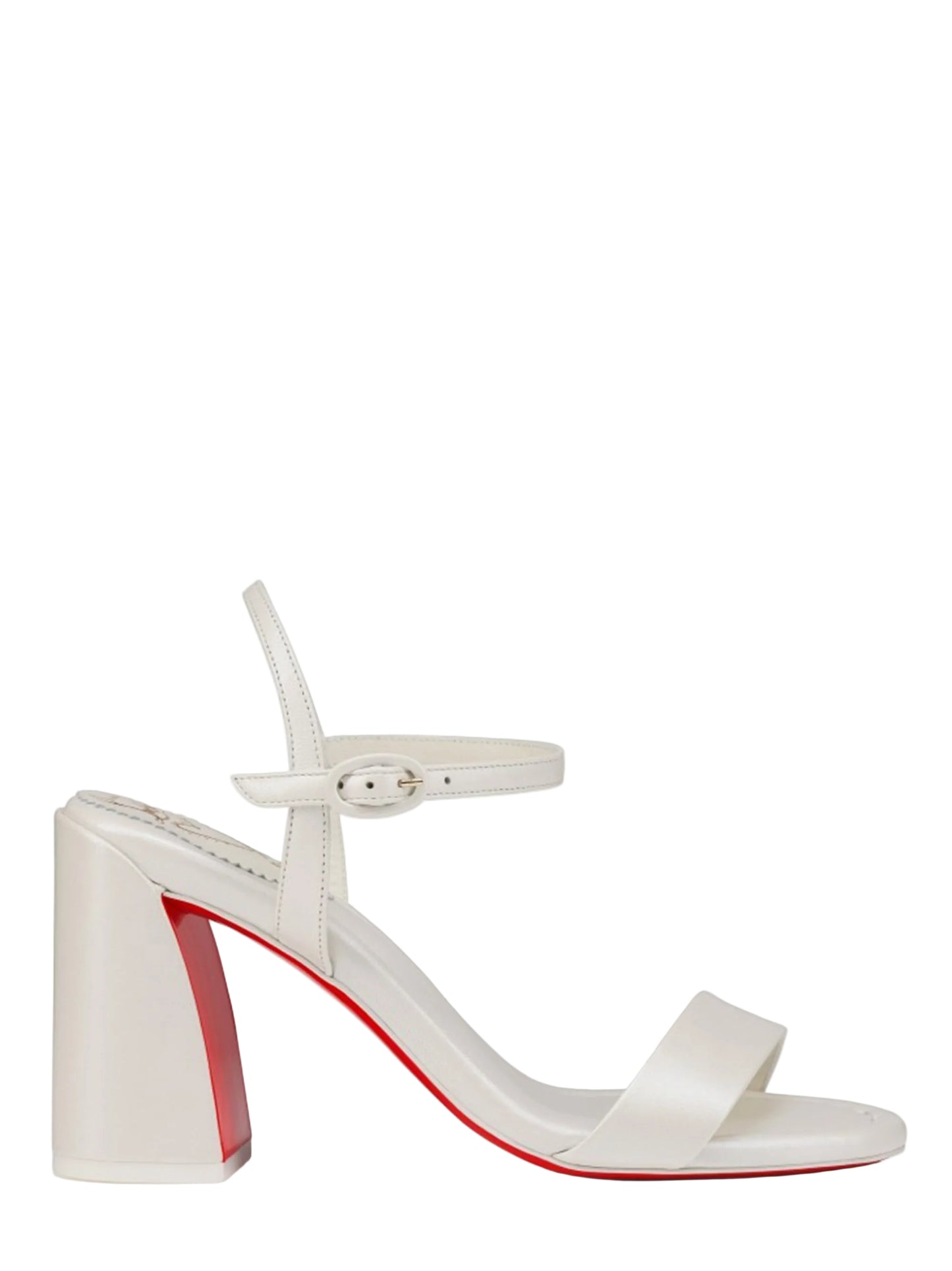 Christian Louboutin Miss Jane Sandal 85 Nappa in Bianco | In-Store Only