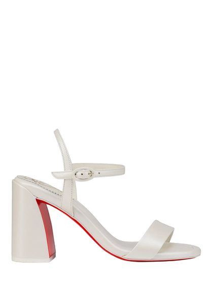 Christian Louboutin Miss Jane Sandal 85 Nappa in Bianco | In-Store Only
