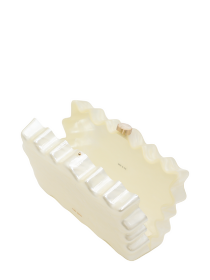 Cult Gaia Paloma Clutch in Ivory
