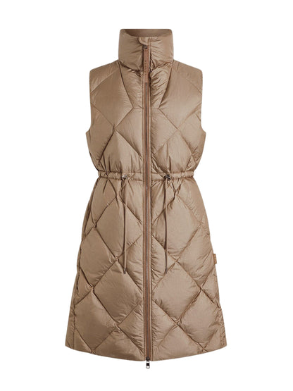 Varley Navine Long Down Gilet in Portabella Metallic
