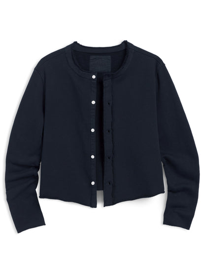 Frank & Eileen Jackie Sweatshirt Cardigan in British Royal Navy