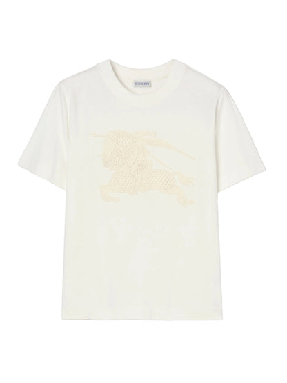 Burberry EKD Cotton T-Shirt in Chalk White
