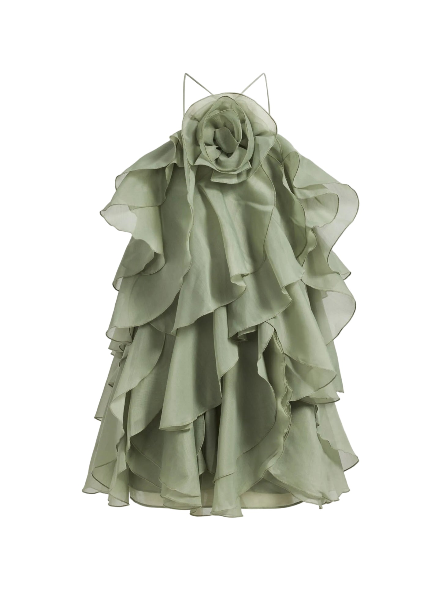 Aje Pandorea Layered Mini Dress in Moss