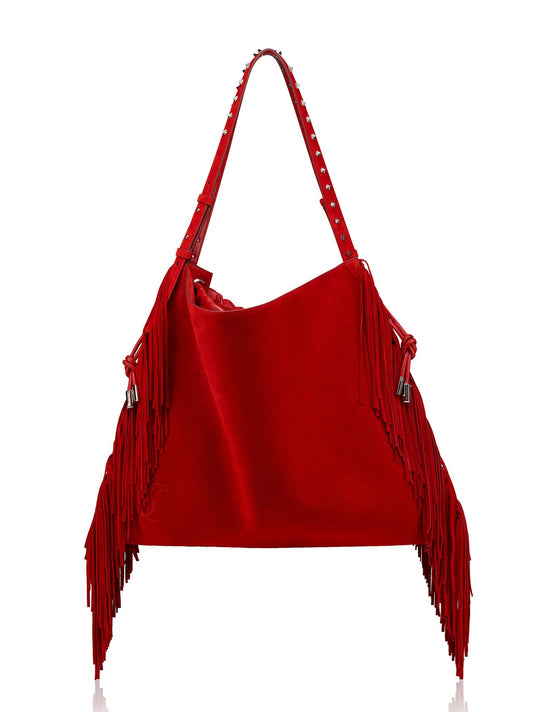 Christian Louboutin Baggy Tote Fringe Crosta in Fever | In-Store Only